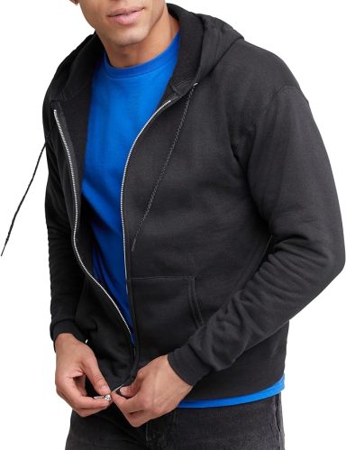 mens Ecosmart Fleece Full-zip Hoodie, Zip-up Hooded Sweatshirt