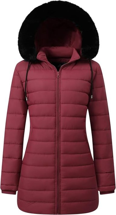 Women's Waterproof Long Puffer Jacket Thickened Down Jacket Warm Winter Coat